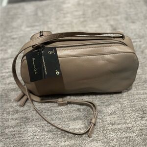 Massimo Dutti Beige  Shoulder Bag /crossbody 100% Sheep Leather